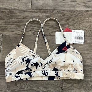 Womens Small NWT Reebok CrossFit Sports Bra, black/tan